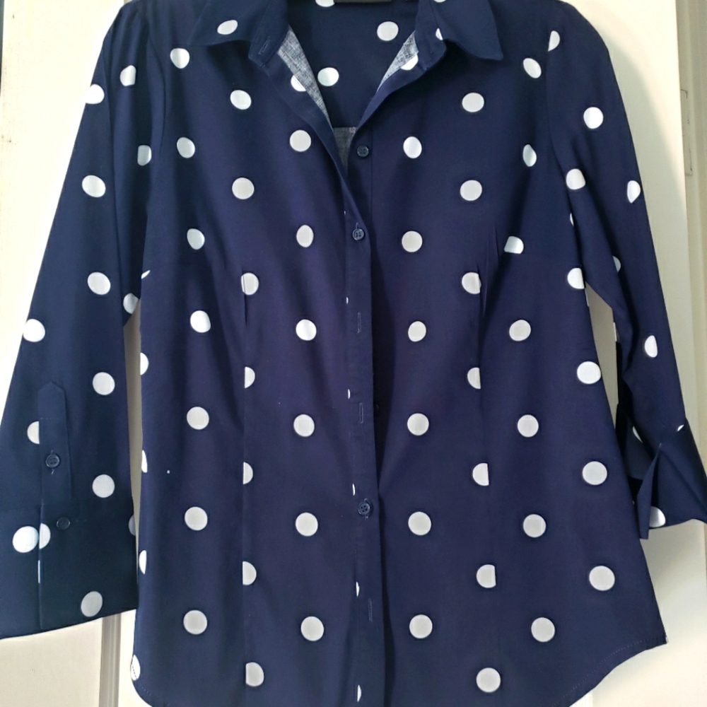 New York & Company Polka-dot Top